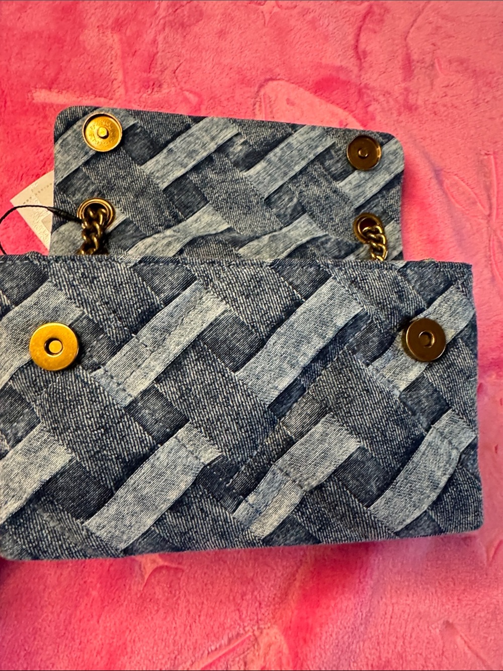NWT Kurt Geiger Kensington Denim Two-Way Bag | Dust Bag included - Picture 5 of 7
